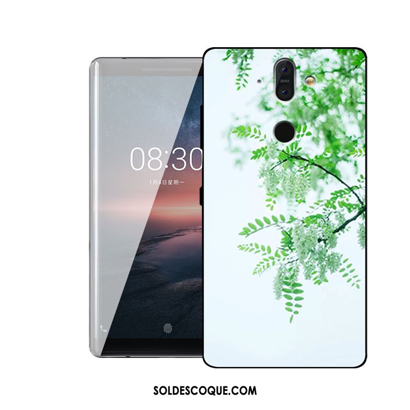 Coque Nokia 8 Sirocco Vert Fluide Doux Étui Personnalité Téléphone Portable Pas Cher