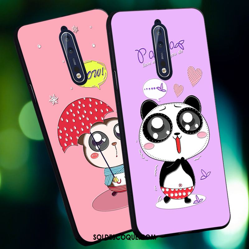 Coque Nokia 8 Tout Compris Violet Délavé En Daim Fluide Doux Amoureux Soldes