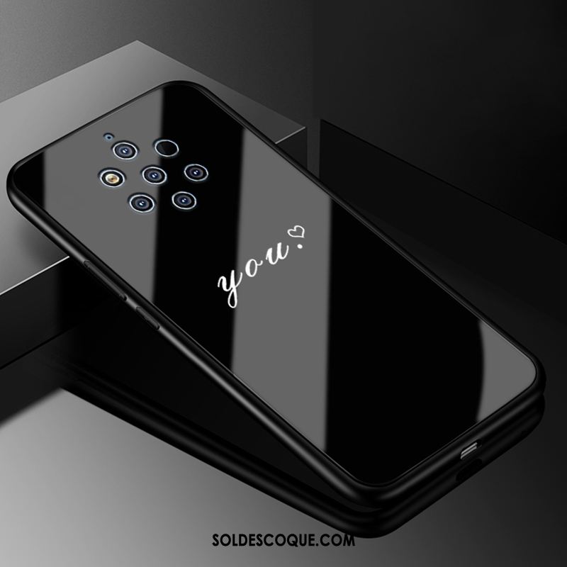 Coque Nokia 9 Pureview Noir Créatif Personnalité Téléphone Portable Verre Soldes