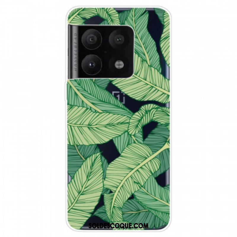 Coque OnePlus 10 Pro 5G Transparente Feuilles Graphiques