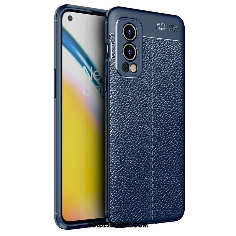 Coque OnePlus Nord 2 5G Effet Cuir Litchi Double Line