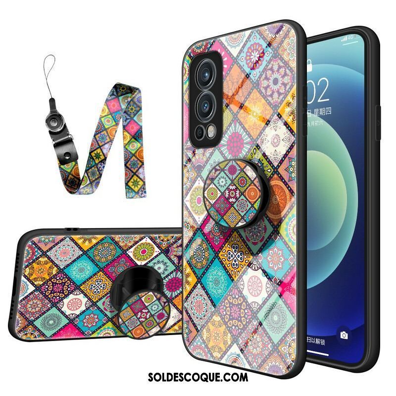 Coque OnePlus Nord 2 5G Support Magnétique Patchwork