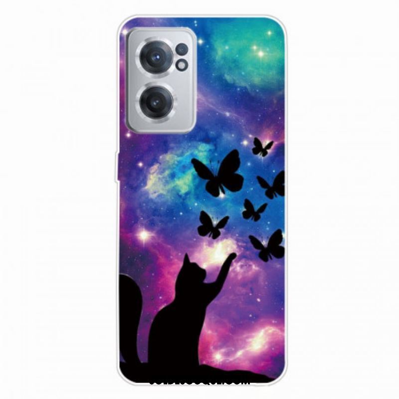 Coque OnePlus Nord CE 2 5G Chat et Papillons