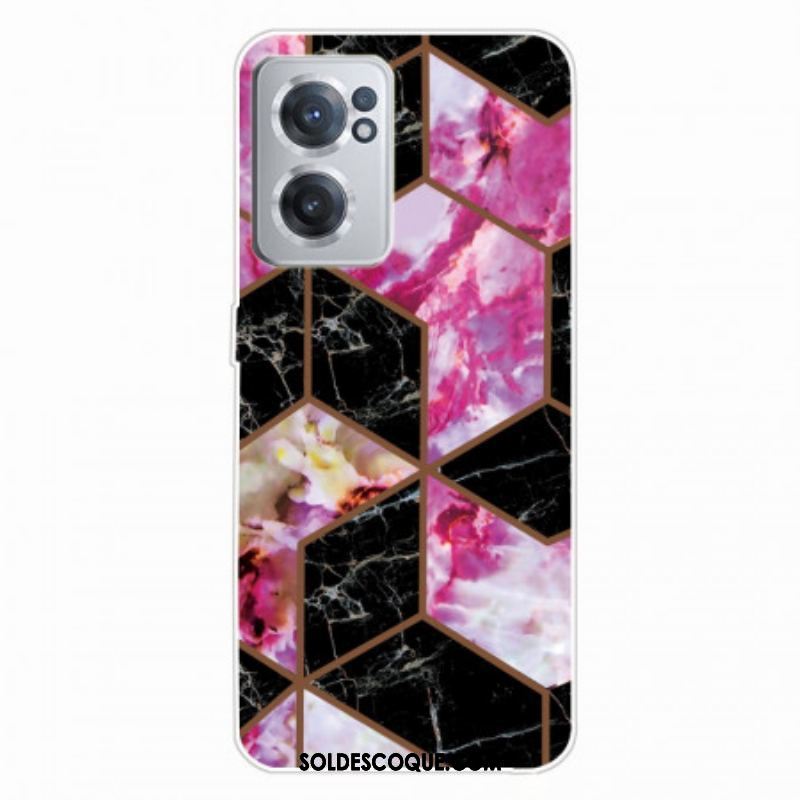 Coque OnePlus Nord CE 2 5G Marbre Noir et Rose