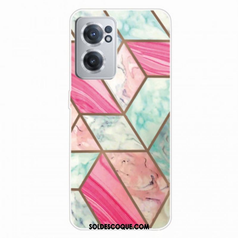 Coque OnePlus Nord CE 2 5G Marbre Rose et Vert