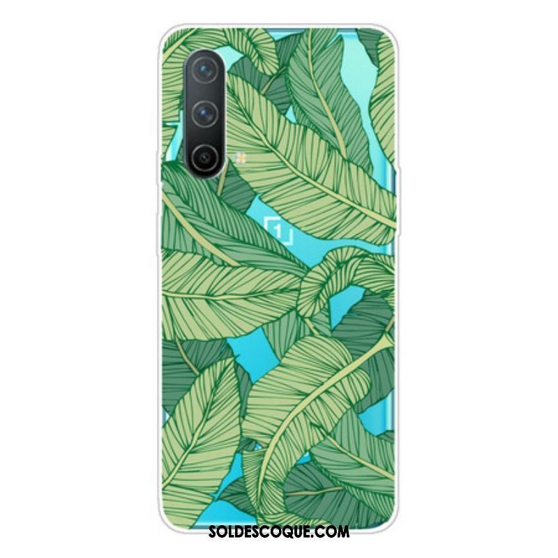 Coque OnePlus Nord CE 5G Transparente Feuilles Graphiques