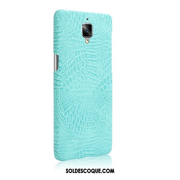 Coque Oneplus 3 Protection Étui En Cuir Vert Incassable Crocodile Modèle France