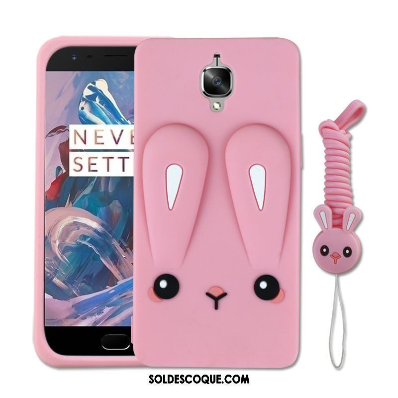 Coque Oneplus 3 Téléphone Portable Rose Silicone Créatif Marque De Tendance Housse Pas Cher