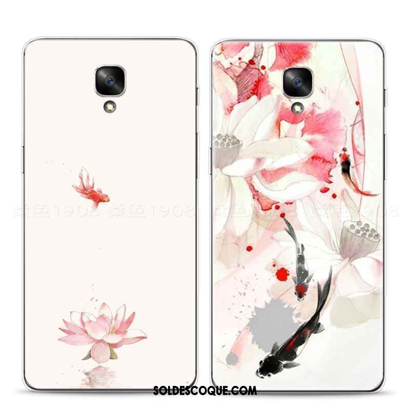 Coque Oneplus 3 Vintage Rose Art Gaufrage Étui Pas Cher