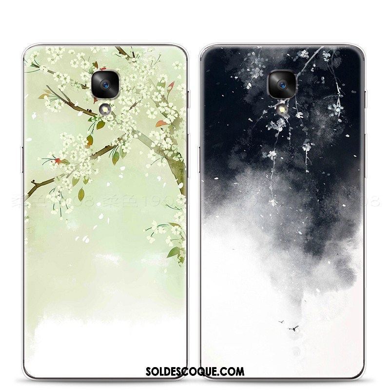 Coque Oneplus 3t Art Encre Téléphone Portable Fluide Doux Vintage Housse Soldes