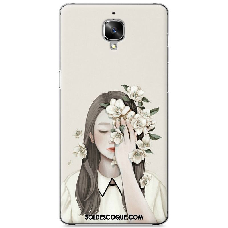 Coque Oneplus 3t Peinture Protection Difficile Étui Blanc En Vente