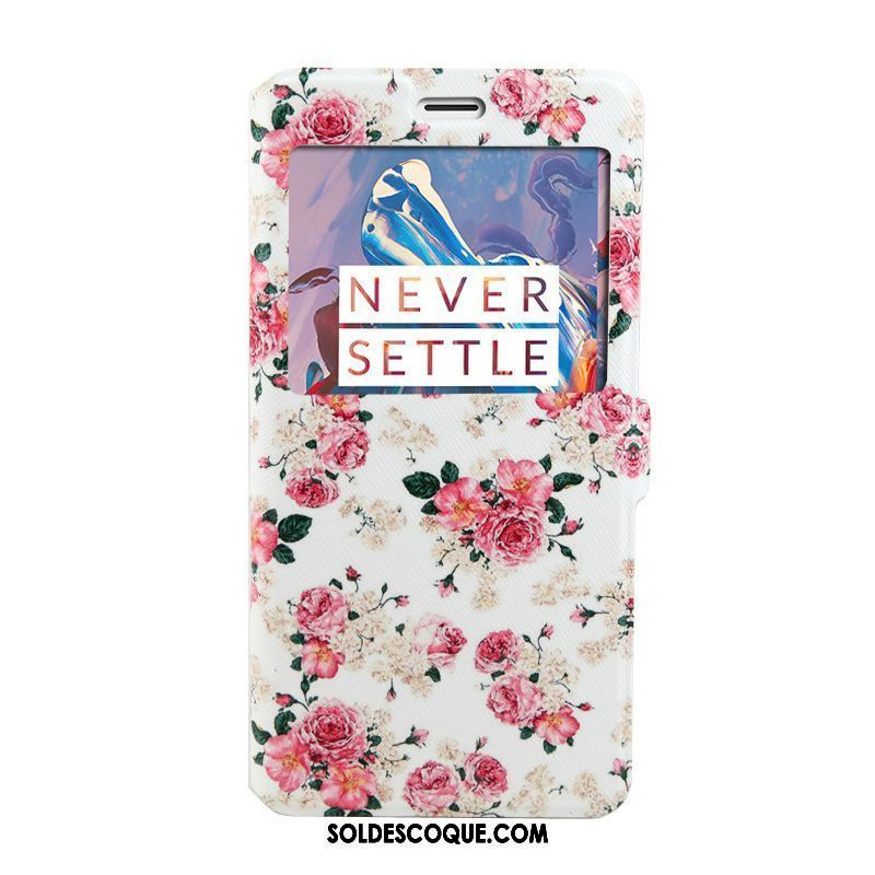 Coque Oneplus 3t Rose Protection Étui Incassable Étui En Cuir Pas Cher