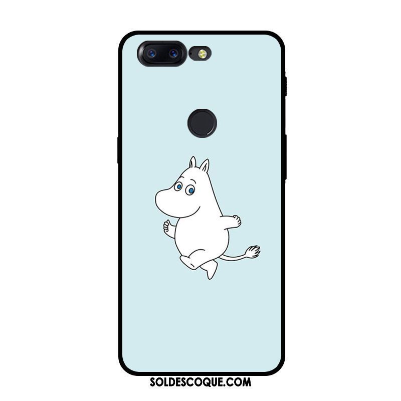 Coque Oneplus 5t Charmant Légère Silicone Dessin Animé Bleu Housse En Vente