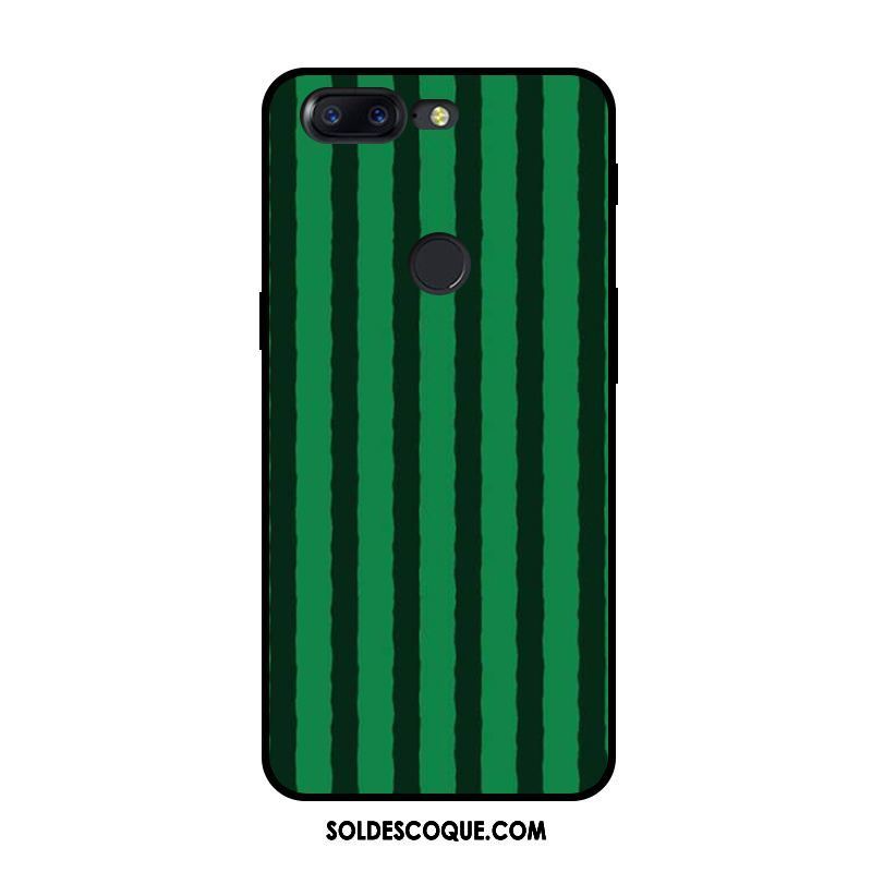 Coque Oneplus 5t Fluide Doux Simple Personnalité Vert Téléphone Portable Pas Cher