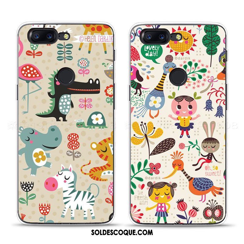 Coque Oneplus 5t Gaufrage Téléphone Portable Dessin Animé Tout Compris Crocodile Housse En Vente