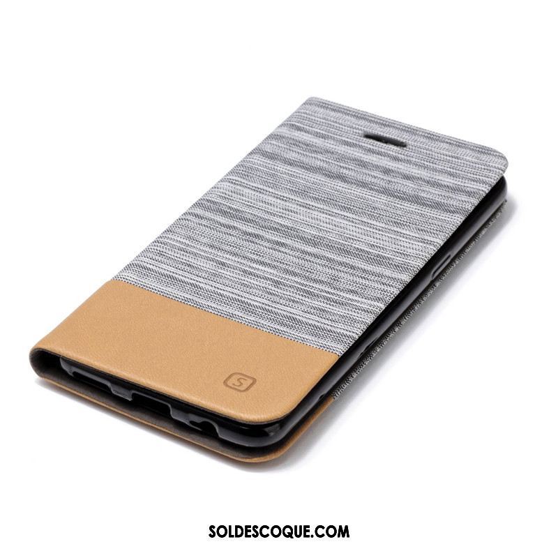 Coque Oneplus 5t Gris Fluide Doux Étui En Cuir Téléphone Portable Carte Housse France