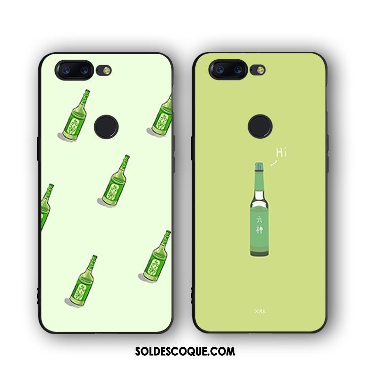 Coque Oneplus 5t Protection Silicone Vert Étui Personnalité Pas Cher