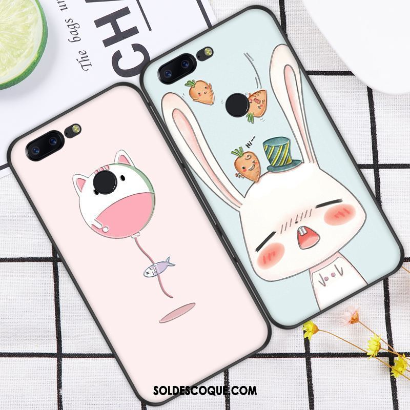 Coque Oneplus 5t Tout Compris Étui Rose Dessin Animé Incassable Pas Cher