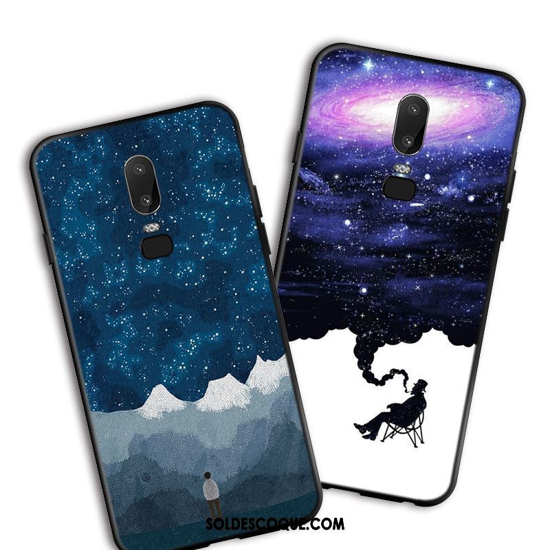 Coque Oneplus 6 Ciel Étoilé Protection Haute Créatif Silicone Pas Cher