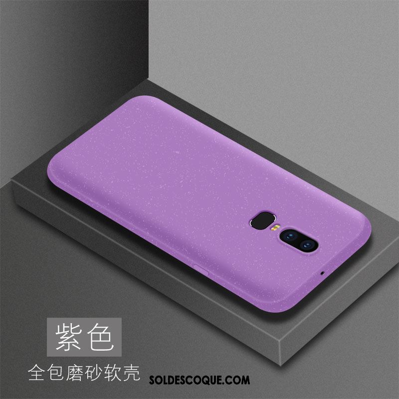 Coque Oneplus 6 Incassable Créatif Silicone Simple Délavé En Daim Pas Cher