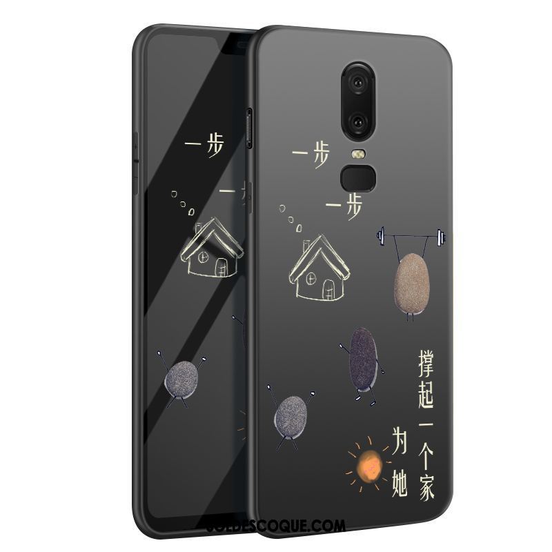 Coque Oneplus 6 Personnalité Incassable Protection Délavé En Daim Simple Soldes