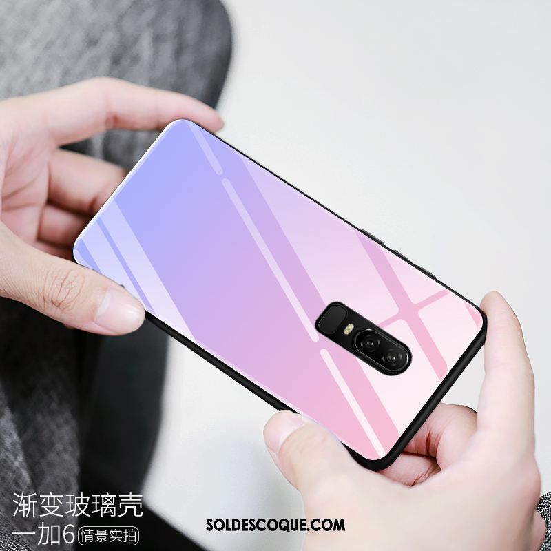 Coque Oneplus 6 Personnalité Très Mince Miroir Tout Compris Couvercle Arrière Pas Cher