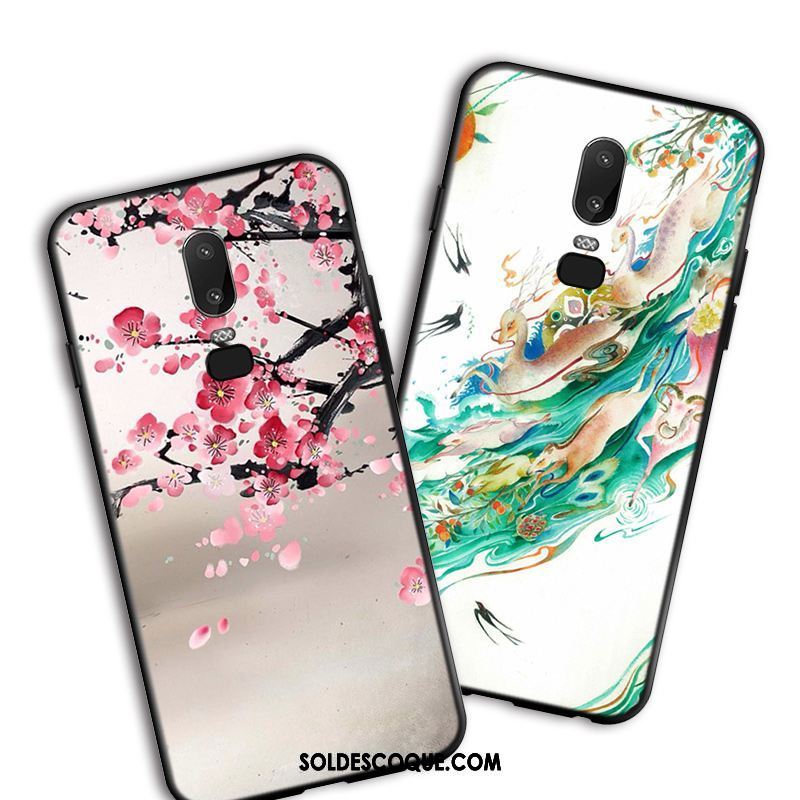 Coque Oneplus 6 Vert Tout Compris Frais Fluide Doux Incassable Pas Cher