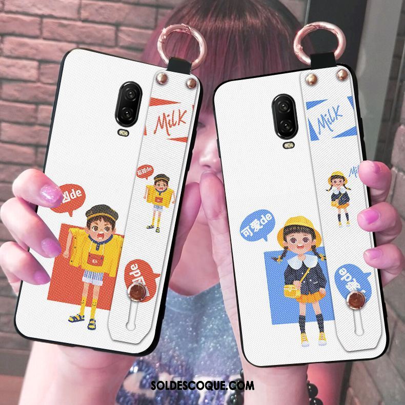 Coque Oneplus 6t Dessin Animé Créatif Gaufrage Nouveau Incassable En Vente