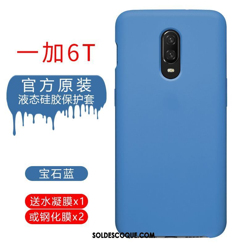 Coque Oneplus 6t Net Rouge Incassable Silicone Nouveau Étui En Vente