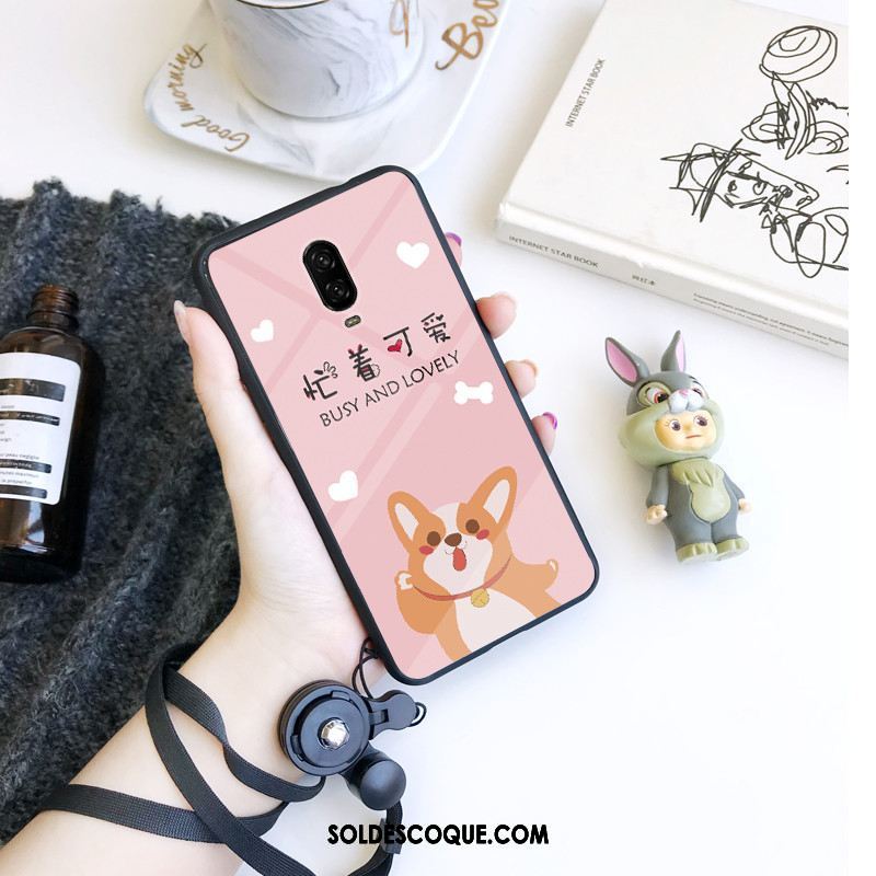 Coque Oneplus 6t Personnalité Étui Créatif Rose Mode Pas Cher