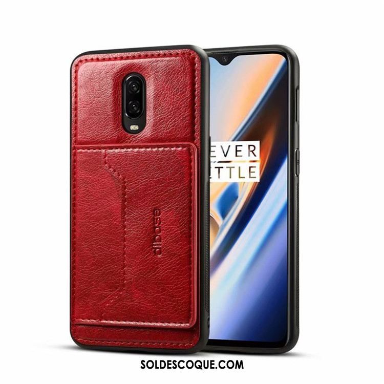 Coque Oneplus 7 Carte Rouge Étui Étui En Cuir Incassable France