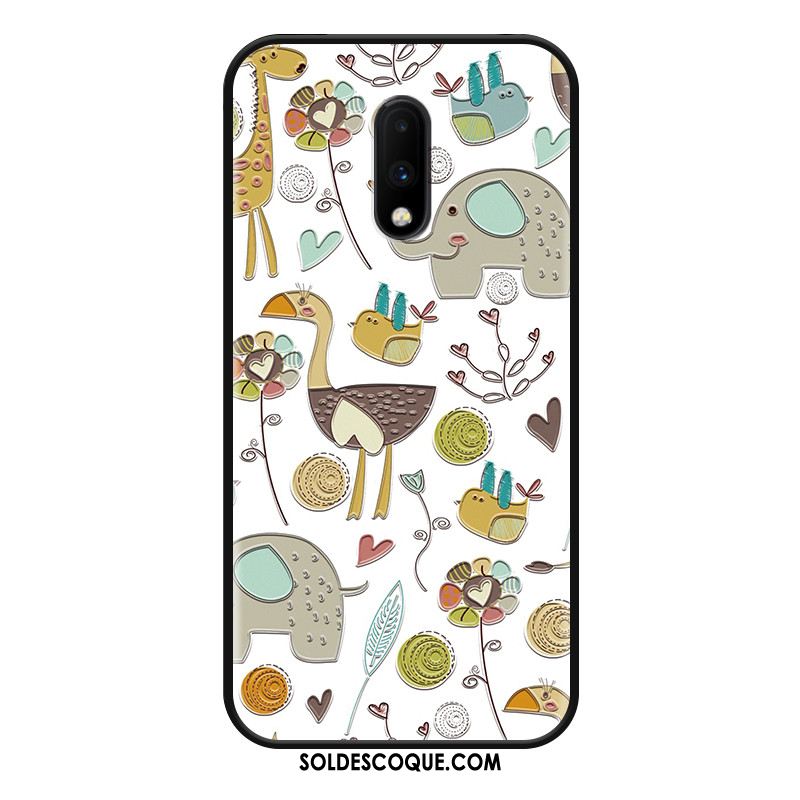 Coque Oneplus 7 Délavé En Daim Charmant Animal Protection Amoureux En Ligne