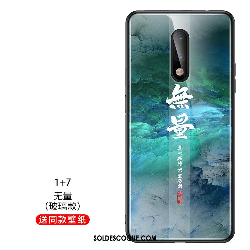 Coque Oneplus 7 Marque De Tendance Créatif Bleu Téléphone Portable Personnalité Housse Pas Cher