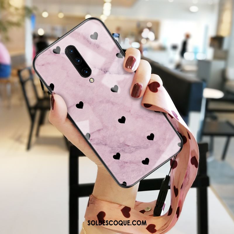 Coque Oneplus 7 Pro Protection Amour Ornements Suspendus Mode Rose En Ligne