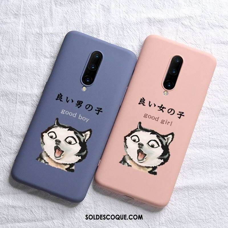 Coque Oneplus 7 Pro Téléphone Portable Silicone Rose Étui Couleur Unie Housse En Ligne