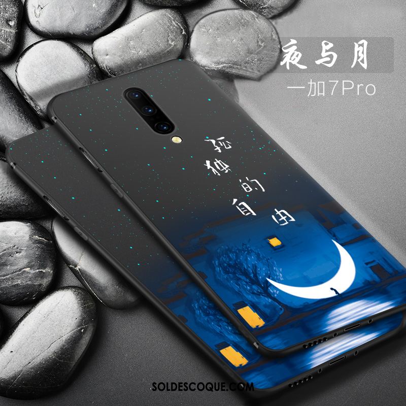 Coque Oneplus 7 Pro Étui Petit Bleu Silicone Légère Housse En Ligne