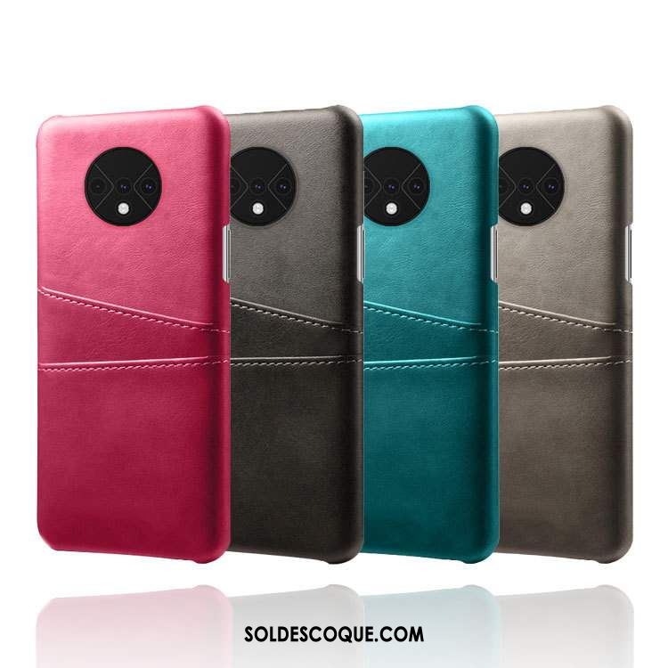 Coque Oneplus 7t Incassable Rouge Nouveau Protection Carte Pas Cher