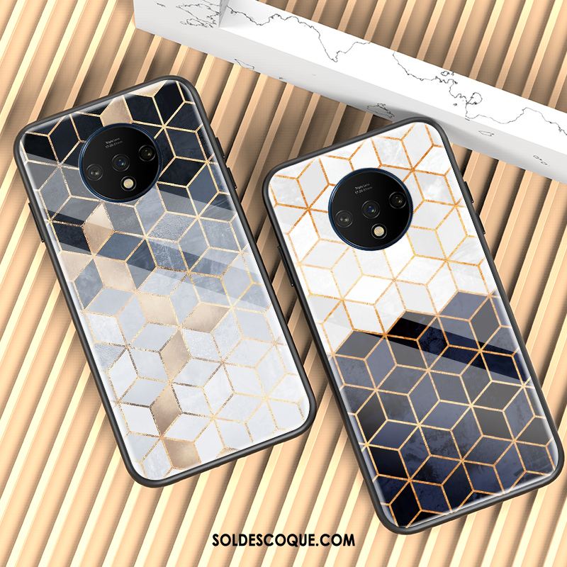 Coque Oneplus 7t Original Créatif Personnalité Noir Verre Trempé Pas Cher