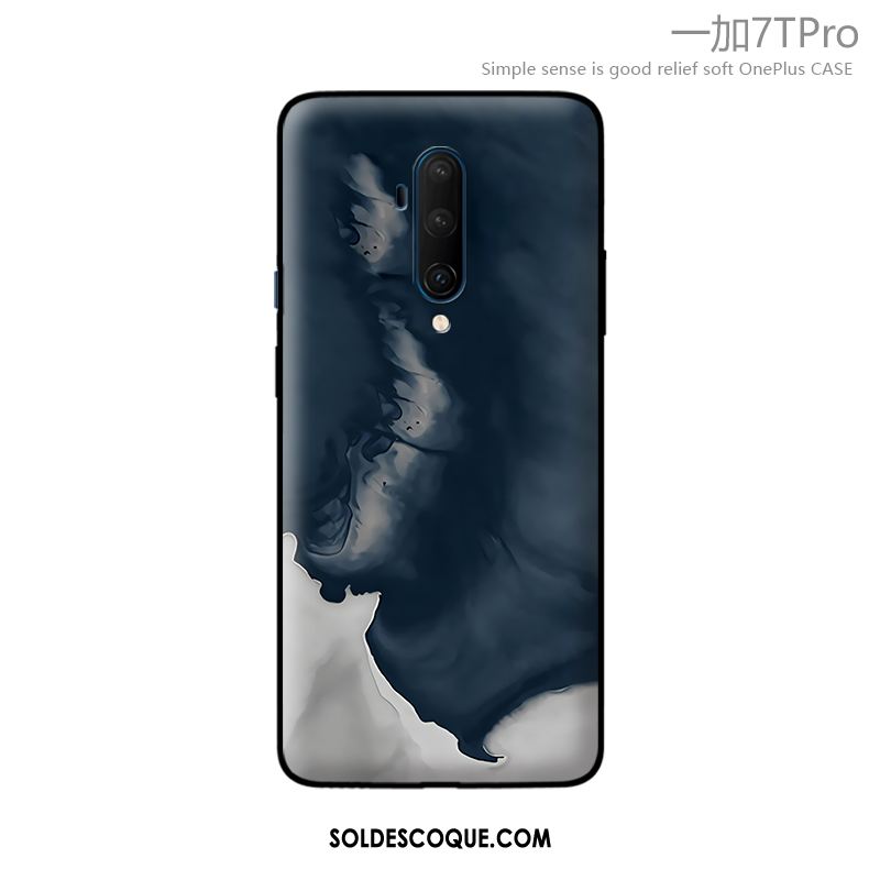 Coque Oneplus 7t Pro Protection Étui Marque De Tendance Nouveau Délavé En Daim Soldes