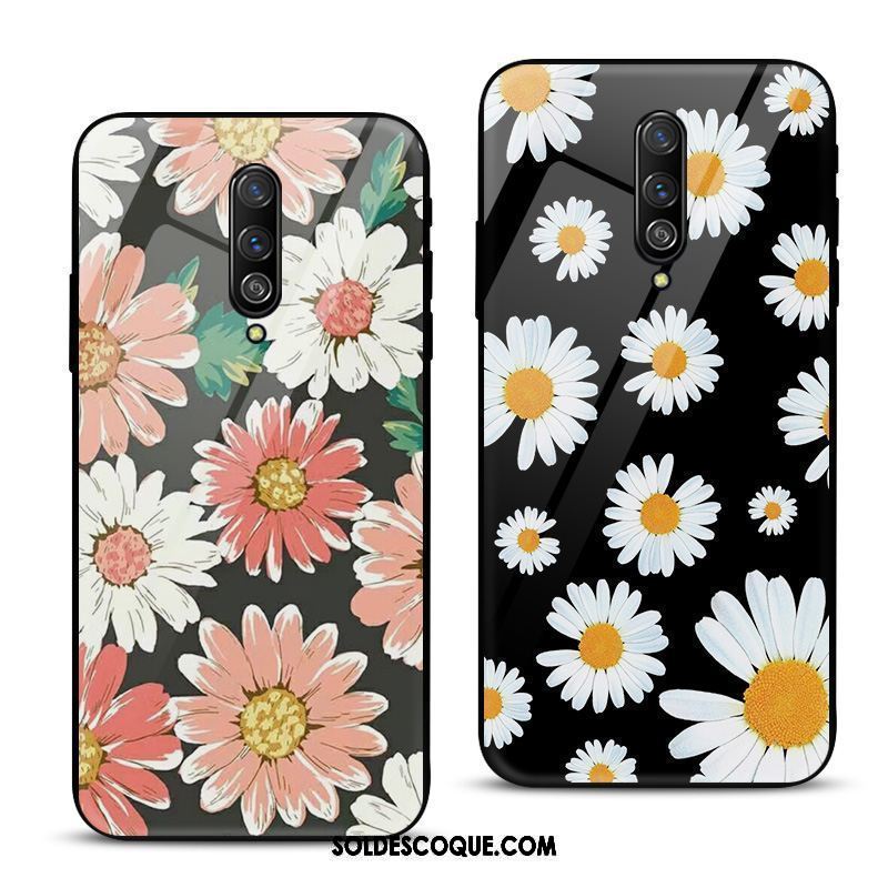 Coque Oneplus 8 Noir Simple Petite Marguerite Miroir Marque De Tendance Pas Cher