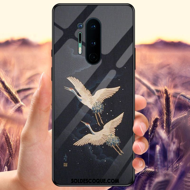 Coque Oneplus 8 Pro Dessin Animé Vintage Grue Tempérer Miroir En Vente