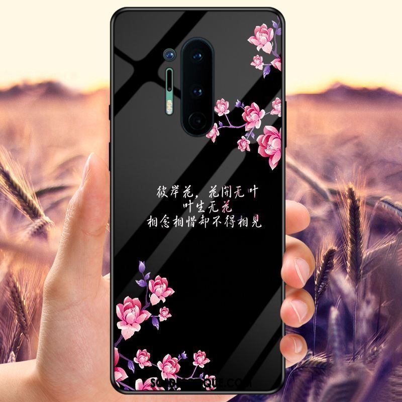 Coque Oneplus 8 Pro Net Rouge Personnalisé Noir Tendance Tout Compris Housse Pas Cher