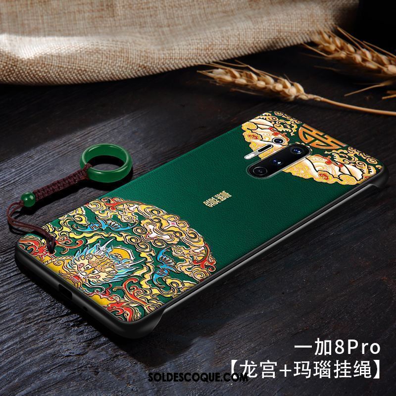 Coque Oneplus 8 Pro Style Chinois Protection Vert Téléphone Portable Border France