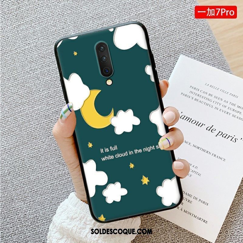 Coque Oneplus 8 Simple Marque De Tendance Dimensionnel Vert Dessin Animé Housse Pas Cher