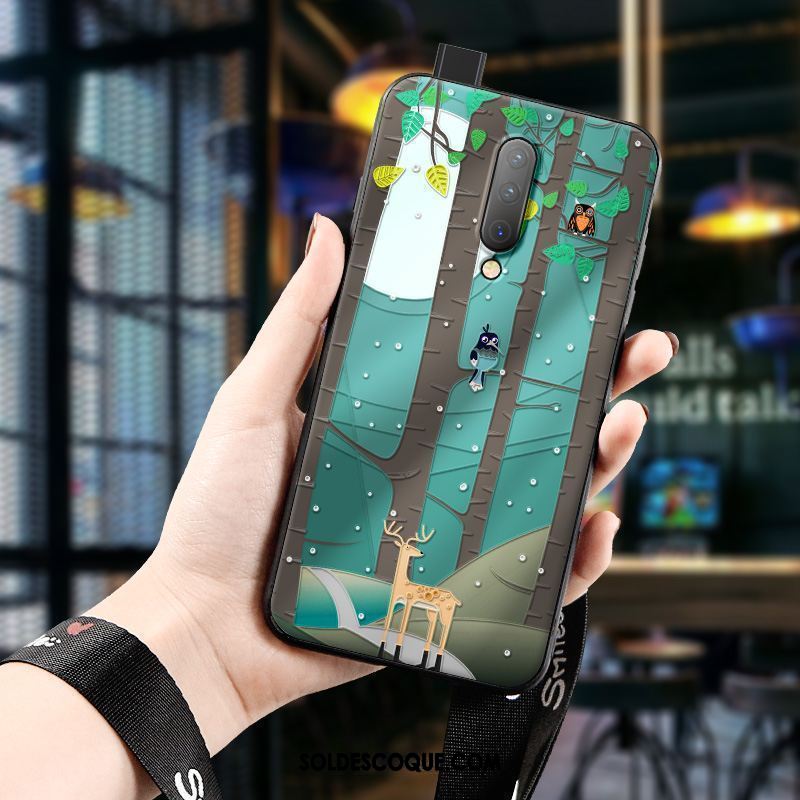 Coque Oneplus 8 Vert Délavé En Daim Protection Incassable Silicone Housse Soldes