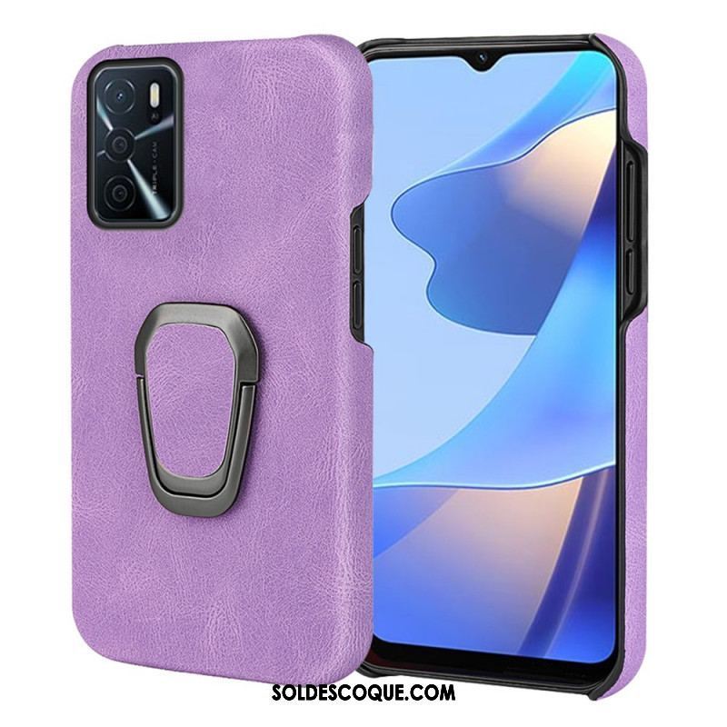 Coque Oppo A16 / A16s Effet Cuir Anneau-Support New Colors