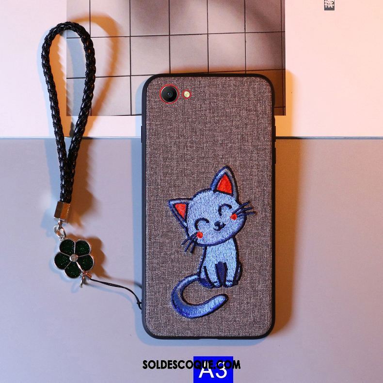 Coque Oppo A3 Charmant Silicone Dessin Animé Fluide Doux Broderie Pas Cher