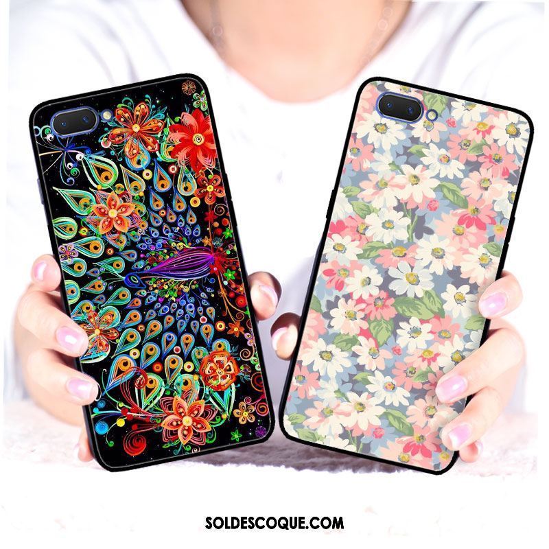 Coque Oppo A3s Floral Mode Personnalité Incassable Rose En Vente