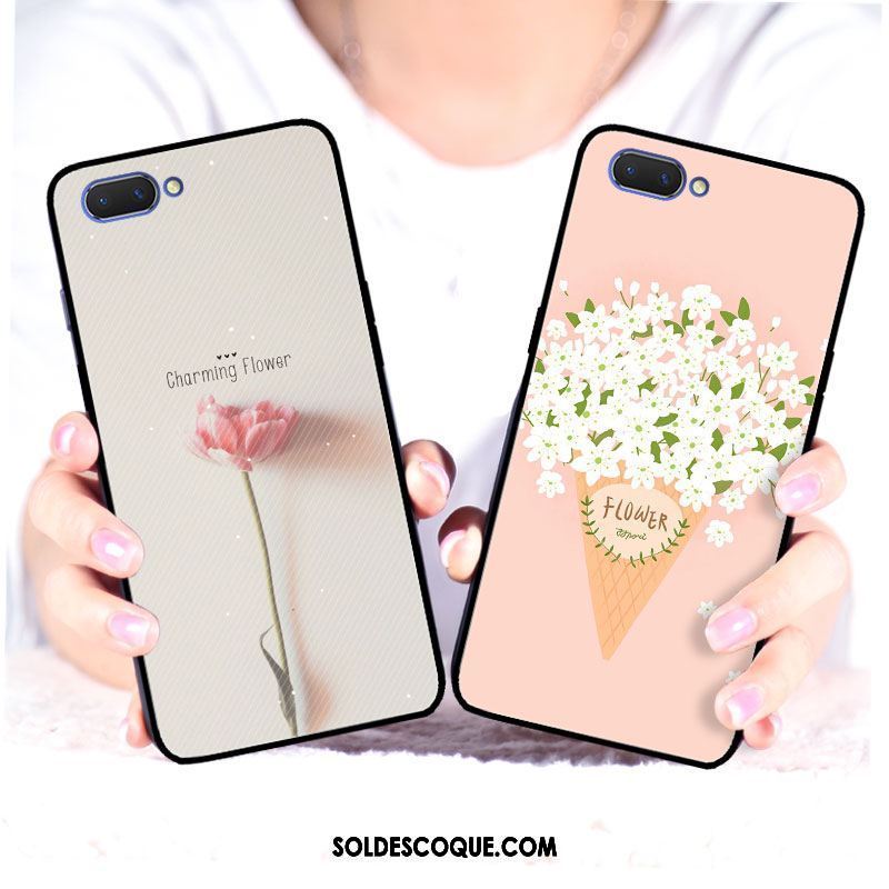 Coque Oppo A3s Frais Tendance Téléphone Portable Rose Protection Housse Soldes