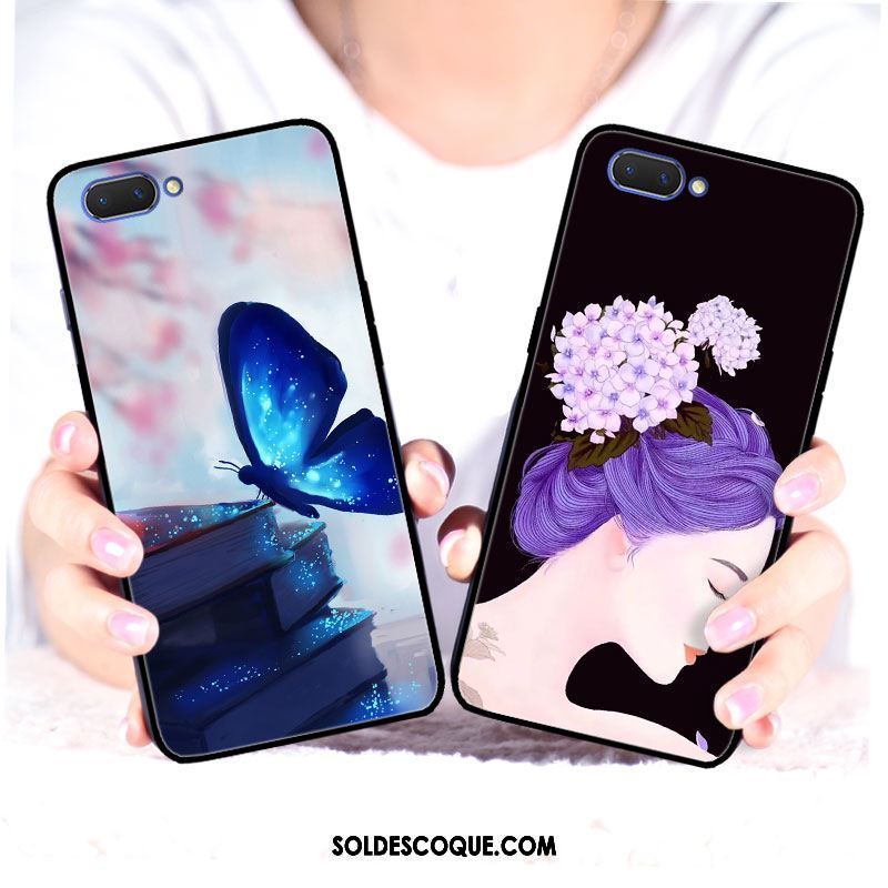 Coque Oppo A3s Personnalité Miroir Créatif Verre Papillon Soldes